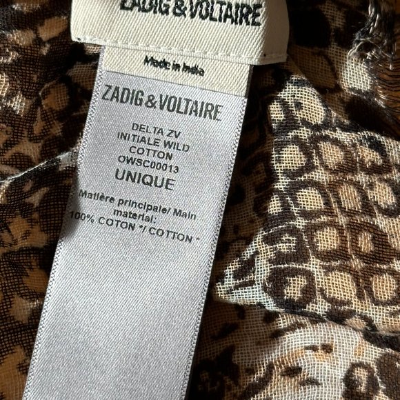 Zadig & Voltaire Delta ZV Initial Wild Scarf - New with Tags - Picture 3 of 5